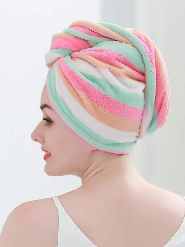 Rainbow Stripe Pattern Hair Drying Cap