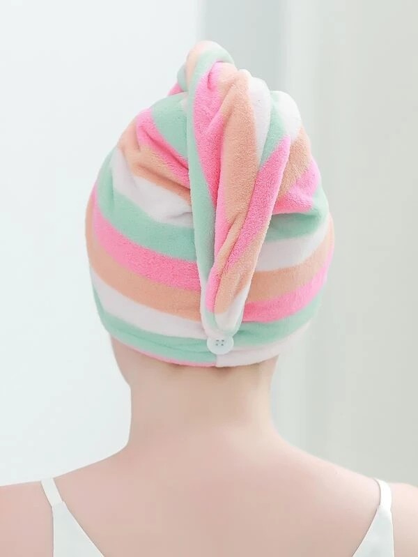 Rainbow Stripe Pattern Hair Drying Cap