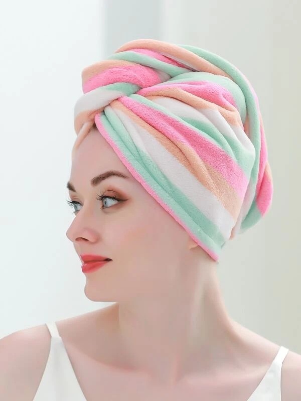 Rainbow Stripe Pattern Hair Drying Cap