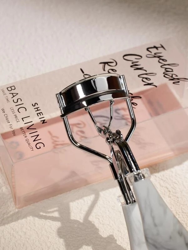  Silver Eyelash Curler With Marble Handle