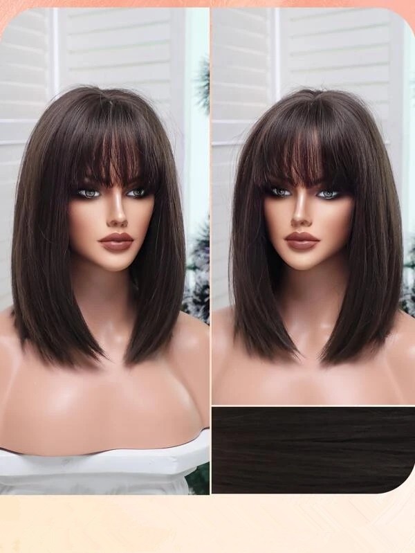 Short 1Straight Synthetic Wig With Bangs