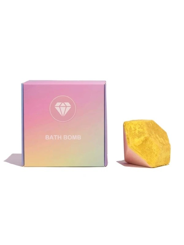 Strawberry Scented Glitter Diamond Shaped Bath Bomb