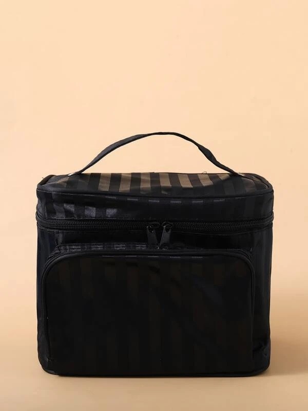 Striped Makeup Bag