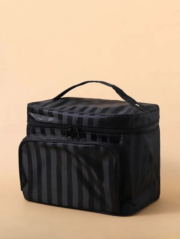 Striped Makeup Bag