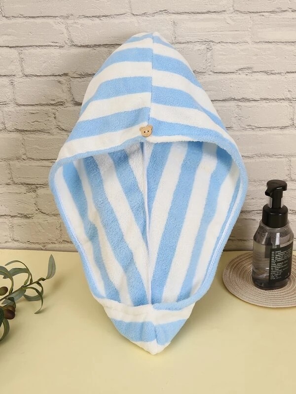 Striped Pattern Hair Towel