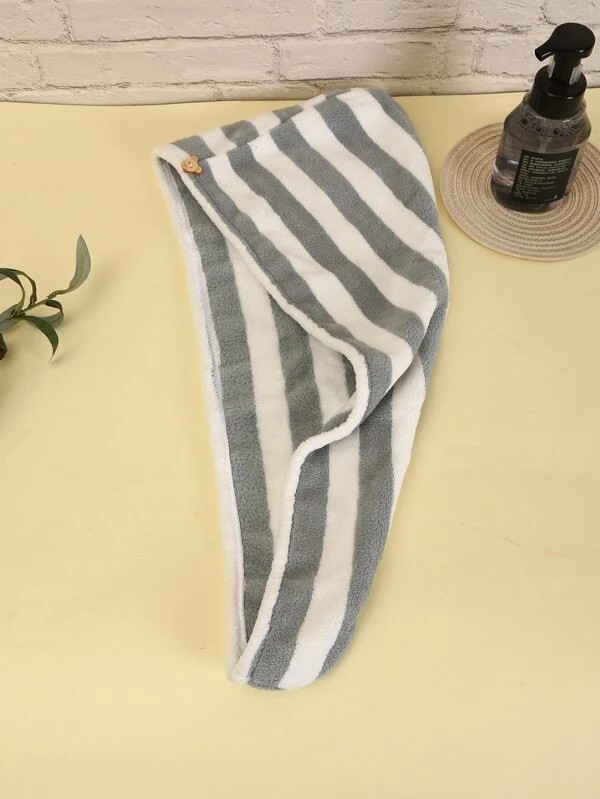 Striped Pattern Hair Towel