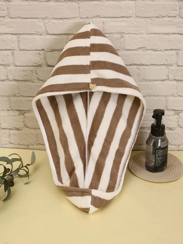 Striped Pattern Hair Towel