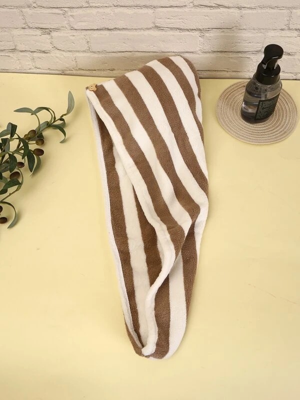 Striped Pattern Hair Towel