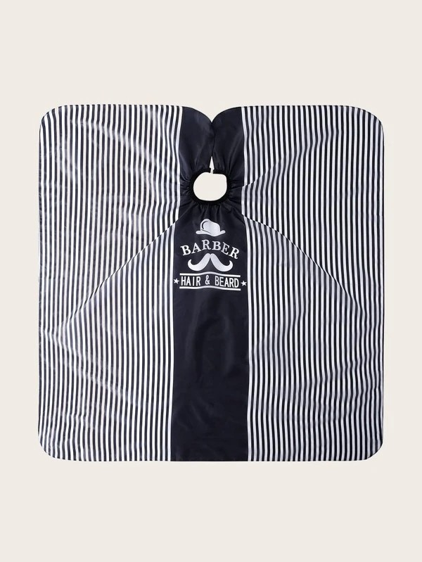 Striped Pattern Salon Haircut Cape