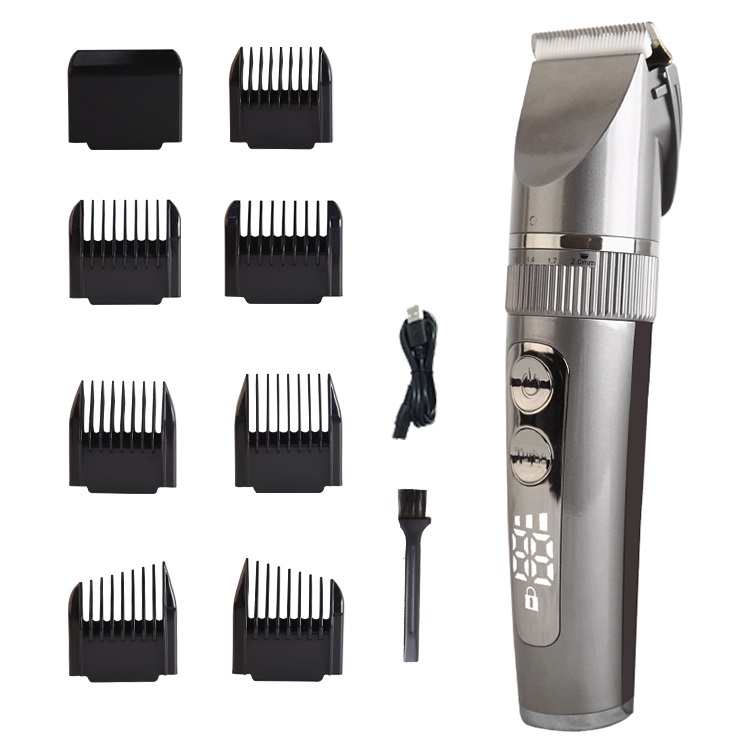 Custom adjustable 2020 new style electric hair clipper professional hair trimmer cutting machine charging pusher led display